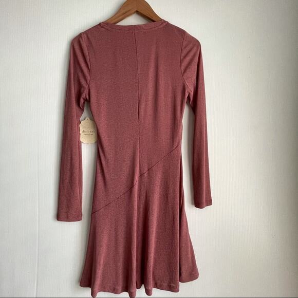 🆕 Altar’d State mauve dress long sleeve crewneck sz M - Picture 3 of 9